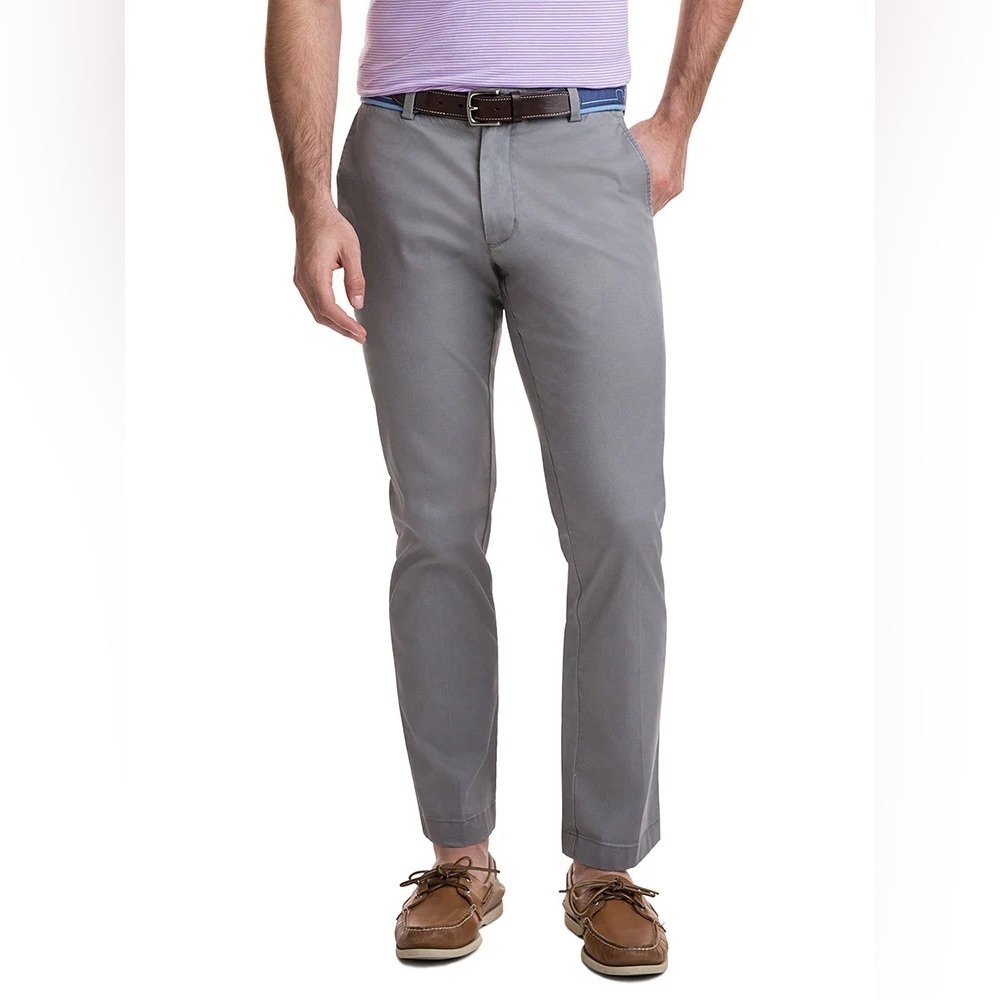 Mens Vineyard Vines Grey Breaker Pants sz 35 x 32